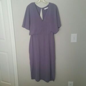 Lush Smokey Lavender Cape Dress - L